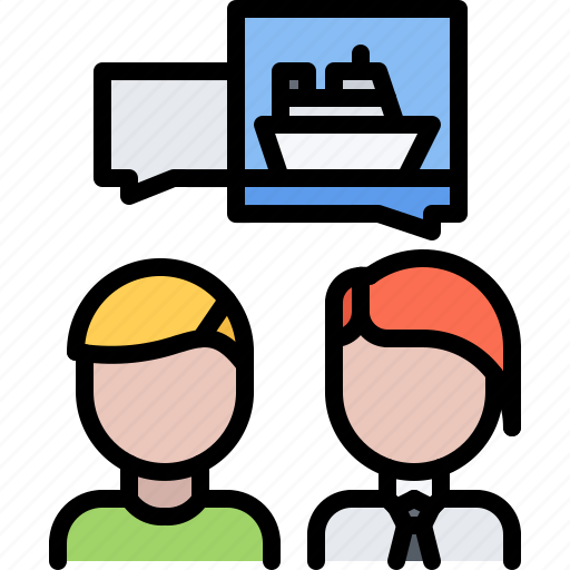 Consultation, conversation, ship, water, people, cruise, travel icon - Download on Iconfinder