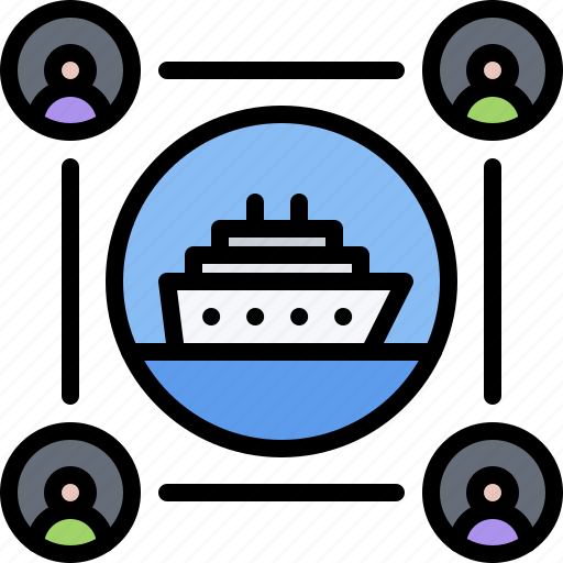 Ship, water, group, people, team, cruise, travel icon - Download on Iconfinder