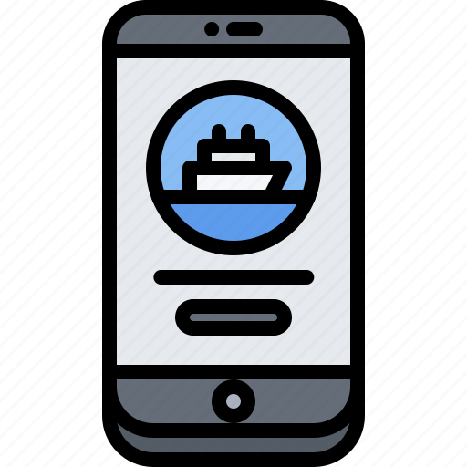 App, smartphone, ship, water, cruise, travel icon - Download on Iconfinder