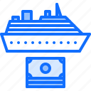 ship, purchase, money, cruise, travel