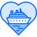 love, heart, ship, water, cruise, travel