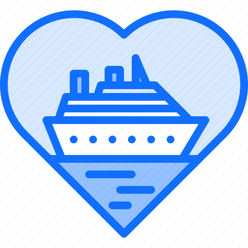 Love, heart, ship, water, cruise, travel icon - Download on Iconfinder