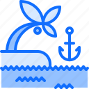 island, water, palm, tree, anchor, cruise, travel