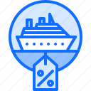 ship, water, badge, discount, cruise, travel