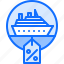 ship, water, badge, discount, cruise, travel 