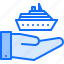 hand, support, ship, cruise, travel 