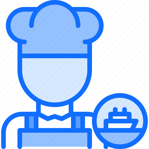 Ship, water, uniform, cook, cruise, travel icon - Download on Iconfinder
