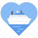 love, heart, ship, water, cruise, travel