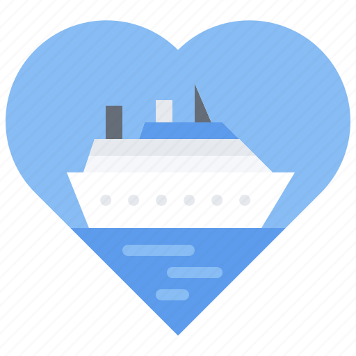 Love, heart, ship, water, cruise, travel icon - Download on Iconfinder