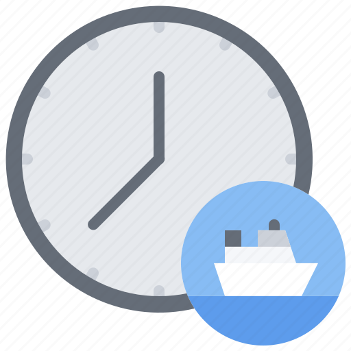 Time, ship, clock, water, departure, cruise, travel icon - Download on Iconfinder