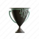 trophy, bitcoin, blockchain, cryptocurrency, reward, digital 