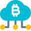cloud, bitcoin, network, money, crypto, currency 