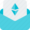 ethereum, mail, money, crypto, currency