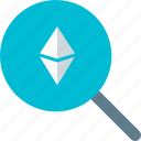 ethereum, search, money, crypto, currency