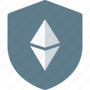 shield, ethereum, money, crypto, currency
