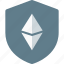 shield, ethereum, money, crypto, currency 