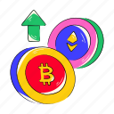 ethereum coins, ethereum currency, cryptocurrency, digital money, coins stack