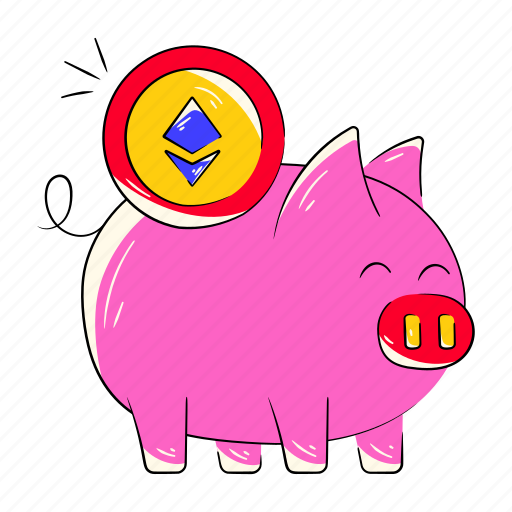 Ethereum savings, ethereum piggy, crypto savings, piggy bank, penny bank icon - Download on Iconfinder