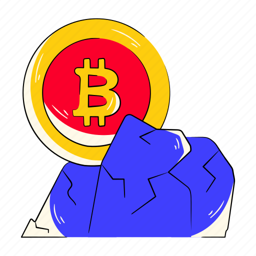 Bitcoin mountain, bitcoin mining, bitcoin currency, cryptocurrency, btc icon - Download on Iconfinder