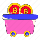 bitcoin cart, crypto cart, mining cart, bitcoins, cryptocurrency