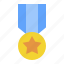 medal, reward, center, award, badge 