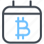 bitcoin, calendar, financial, crypto, currency, date 