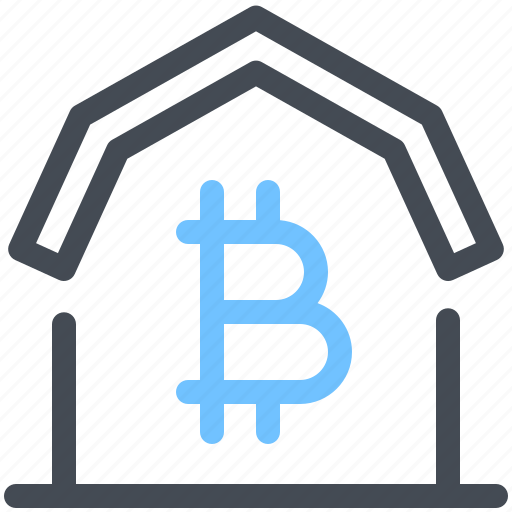 Bitcoin, house, home, building, bank, money icon - Download on Iconfinder