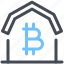 bitcoin, house, home, building, bank, money 