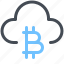 cloud, bitcoin, cryptocurrency, currency 