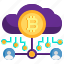 cloud, network, bitcoin, cryptocurrency, money, mining 