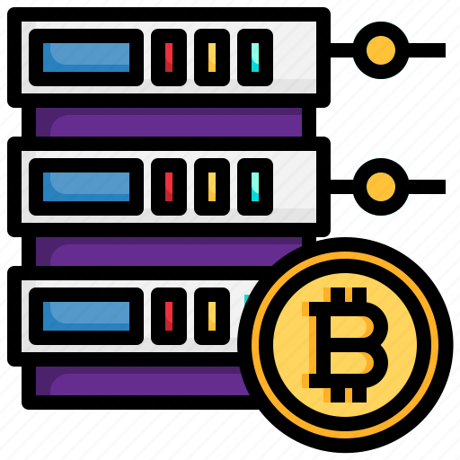 Bitcoin, server, cryptocurrency, money, mining icon - Download on Iconfinder