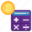 bitcoin, calculator, cryptocurrency, money, mining 