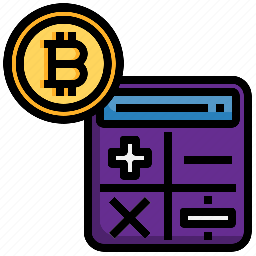 Bitcoin, calculator, cryptocurrency, money, mining icon - Download on Iconfinder