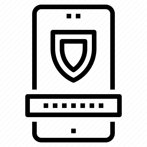 Mobile, security, protection, shield, lock, phone, password icon - Download on Iconfinder