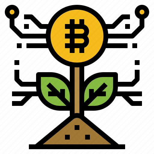 Digital, farm, bitcoin, growth, mining, cryptocurrency, crypto icon - Download on Iconfinder