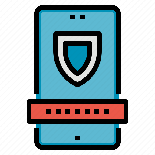 Mobile, security, protection, shield, lock, phone, password icon - Download on Iconfinder