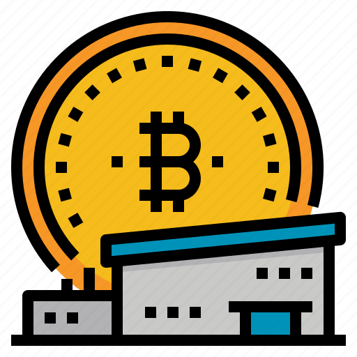 Manufacturing, bitcoin, mining, cryptocurrency, factory, digital icon - Download on Iconfinder