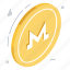 monero coin, cryptocurrency, crypto, digital money, digital currency 