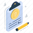 bitcoin contract, agreement, cryptocurrency contract, crypto agreement, document
