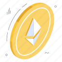 ethereum coin, cryptocurrency, crypto, digital money, digital currency