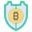 bitcoin, cashless, cryptocurrency, encryption, protection, shield 