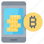 bitcoin, cashless, coin, cryptocurrency, currency, income, smartphone 