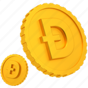 dogecoin, doge, alternative currency, currency, money, cryptocurrency, 3d