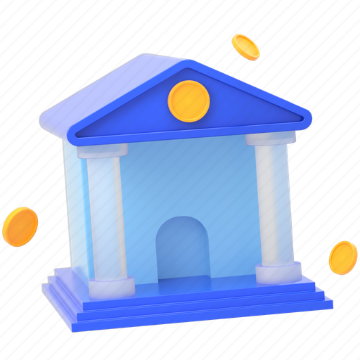 Bank, centralisation, financial, banking, savings, money, 3d 3D illustration - Download on Iconfinder