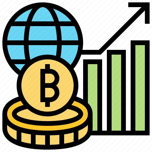 Bitcoin, capitalization, cryptocurrency, global, market icon - Download on Iconfinder