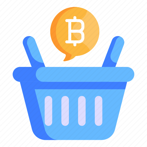 Ecommerce, crypto shopping, bucket, buy bitcoin, digital money icon - Download on Iconfinder