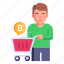 ecommerce, crypto shopping, buy bitcoin, digital money, crypto car 
