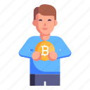 bitcoin dealer, bitcoin trader, businessman, financier, capitalist