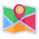 bitcoin location, bitcoin map, navigation map, gps, location pin