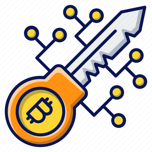 Cryptocurrency, lock, password, bitcoin, key icon - Download on Iconfinder